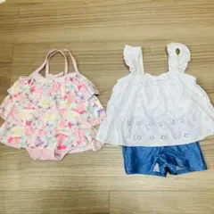 女の子　水着　80