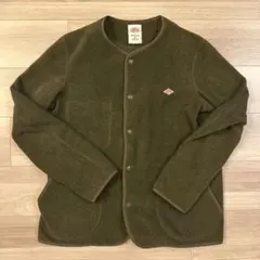 美品✨DANTON フリースジャケット ノーカラー カーキ Lサイズ