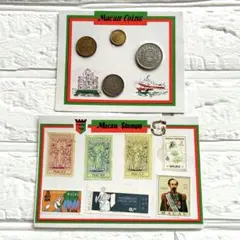 マカオ 旧貨幣 4枚セット (現在流通なし)&記念切手7枚のサムネイル