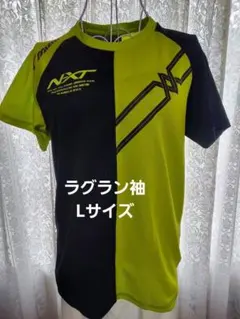 MIZUNO Tシャツ ラグラン ブラック×イエロー Lサイズのサムネイル