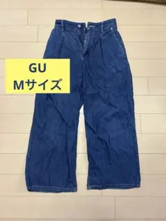 GU ライトデニムワイドパンツ　M