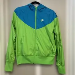 Nike フード付きウィンドブレーカー 青・緑　古着