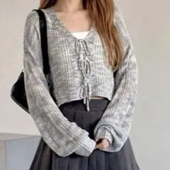 グレイル　ニットカーディガン　ブルー