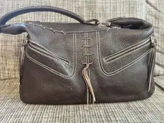 TOD'S レザー ショルダーバッグ ダークブラウンのサムネイル