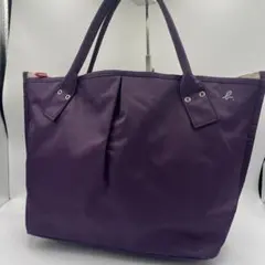 agnesb アニエスベー トートバッグ ナイロン パープル