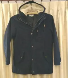 オールドネイビー OLDNAVY ダッフルコート  ボアフード S ネイビー