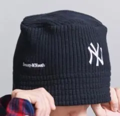 NEWERA ニューエラ　ニットバケットハット　バケハ　ヤンキース