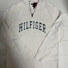 TOMMY HILFIGER ハーフジップ スウェット 薄ピンクLのサムネイル