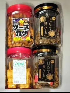 国産 ほたて貝ひも よっちゃん丸 ソースカツ ポット入 4点セットのサムネイル