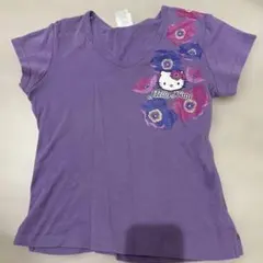 헤세이 레트로 キティTシャツ Hello Kitty ハローキティ 花柄Tシャツ