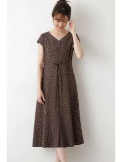 NATURAL BEAUTY BASIC ドットレイヤード風ワンピース