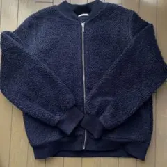 GU ボアジップアップブルゾン　ネイビー