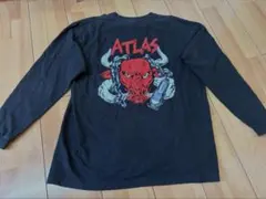 ATLAS バックプリント・ロングTシャツ 黒のサムネイル