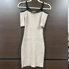 RESEXXY オフショルダーキャミワンピース ベージュ