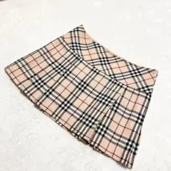 BURBERRY BLUE LABEL ノバチェック プリーツミニスカート 38