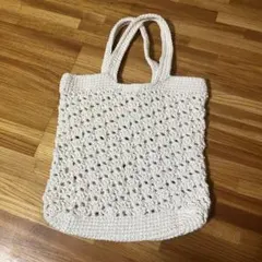 ハンドメイド編み物バッグ
