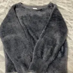 最終価格　GU フワフワ 長袖ニット　ブラック