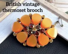 アメリカヴィンテージ バーガンディレッド フラワー 2WAY ネックレス 