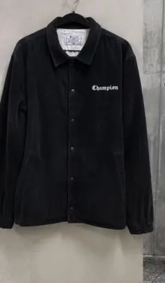 Champion コーデュロイ コーチジャケット ブラック