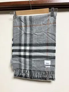 BURBERRY カシミヤ マフラー グレー チェック