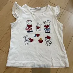 familiar ハートプリントタンクトップ 90cm