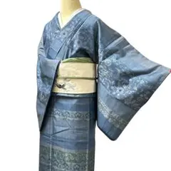 A100愛華 夏着物 小紋　二重紗　正絹　美品　身丈161cm A100愛華 夏着物 小紋 二重紗 正絹 美品 身丈161cm - メルカリ