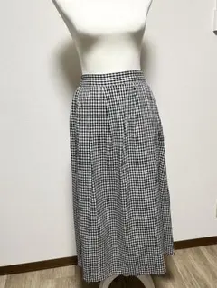 ギンガムチェック柄 ロングスカート