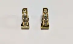 ラインストーン GP イヤリング　ゴールド　アクセサリー