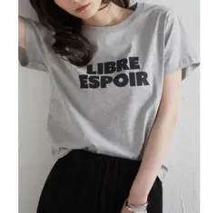 【新品未使用】RANAN 汗シミ防止　ロゴプリントTシャツ トップス　サイズLのサムネイル