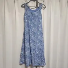 【ユニクロ】美品♪ペイズリー柄 カップ付き ノースリーブ ワンピース