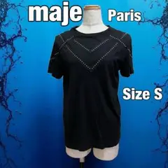 スタッズデザイン⚫︎半袖カットソー⚫︎ モダール/ウール　Tシャツ