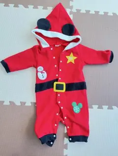 ミッキーマウス サンタコスチューム 70-80 ディズニー　なりきり