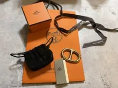 【新品未使用】エルメス　シェーヌダンクル　スカーフリング　ゴールド