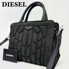 専用ディーゼル ハンドバック 2WAY デニム ブラック キルティング 黒