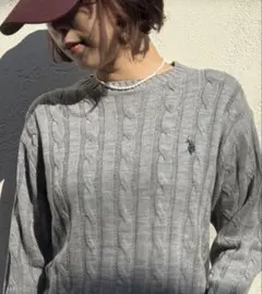 【U.S. POLO ASSN.】ロイヤルバルキーケーブルニットのサムネイル