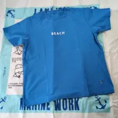 快晴堂　海上がりＴシャツ　水色　size3+　美品のサムネイル