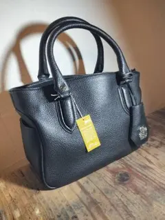 【新品・日本製】職人仕立て 本革ハンドバッグ 黒