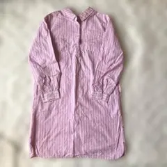 ピンク ストライプ 長袖 ワンピース　140サイズ