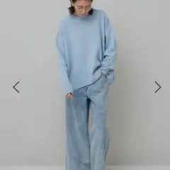 現行 カレンソロジー ウールカシミヤクルーネックニットプルオーバー 美品 F