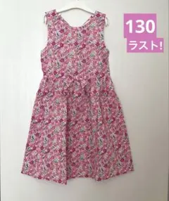 新品▪️H&M 小花柄　コットンワンピース♡130 ピンク