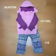 BURTON　バートン　子どもスノーボードスキーウェア　ピンク紫　100 110