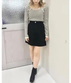 INGNI ボーダー　ボレロ風ニット