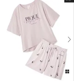 ジェラートピケ ルージュチェリーレーヨンロゴTシャツ＆ショートパンツ