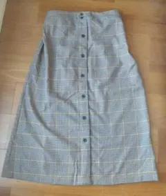 チェック柄マタニティスカート