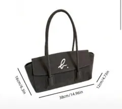 アニエス黒ハンドバッグ 38cm