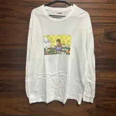 ＠小豆×イケガミヨリユキ★長袖Tシャツ，ホワイト　プリント，デカイ　男女兼用
