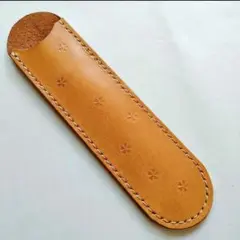 一本差しペンケース 牛ヌメ革ナチュラル