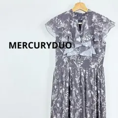 MERCURYDUO マーキュリーデュオ 花柄プリーツティアードワンピース M