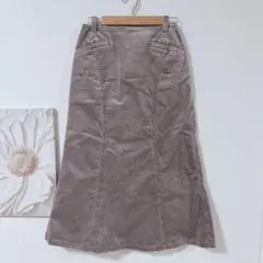 GIANNI LO GIUDICE　フレアスカート 前ポケットピンクグレー　Mのサムネイル