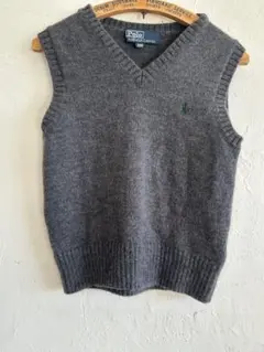 Polo by Ralph Lauren グレー Vネック ベスト 100